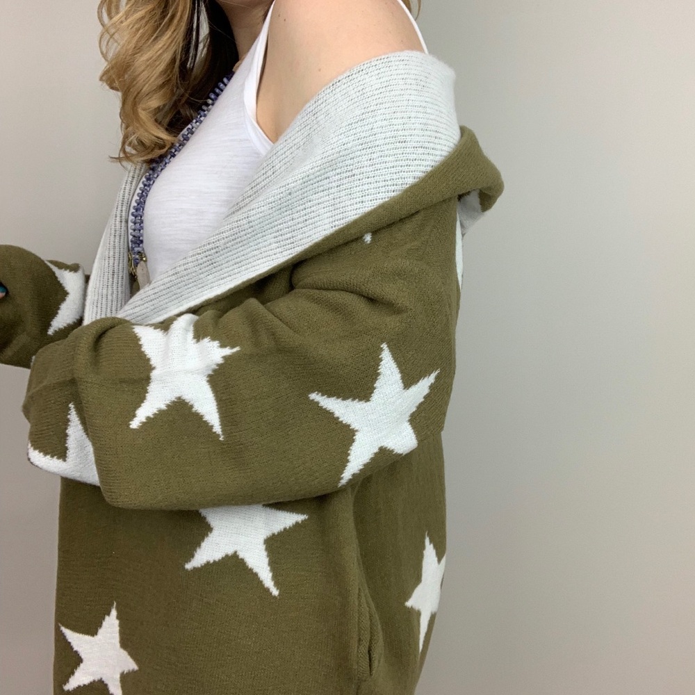 Star Crossed Hooded Cardigan Sweater - Picture 3 of 8